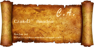 Czakó Amadea névjegykártya
