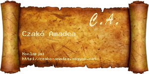 Czakó Amadea névjegykártya