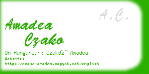 amadea czako business card